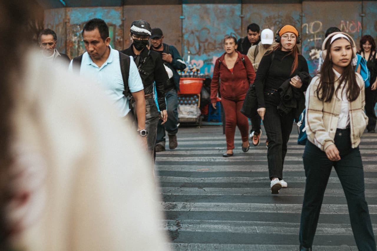 Travessia de pedestres na Cidade do México